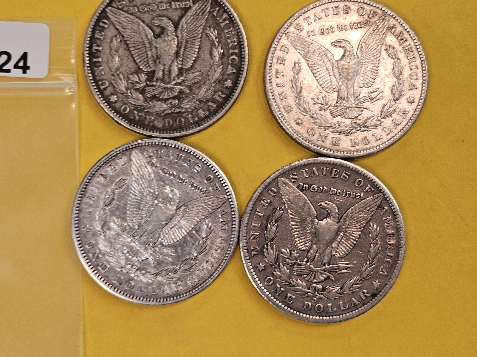 Four Morgan Silver Dollars - 2