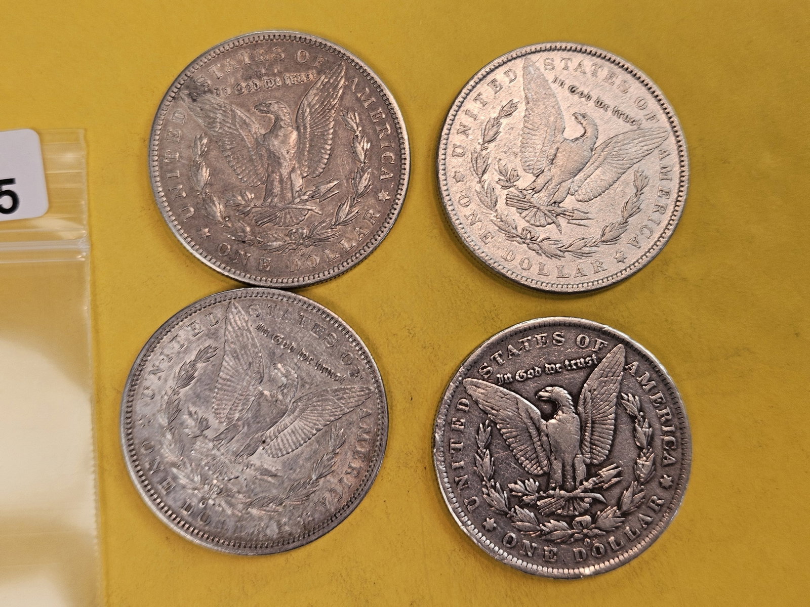 Four Morgan Silver Dollars - 2
