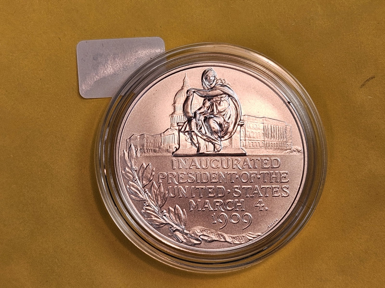 William Taft US SILVER Mint Medal in original plastic capsule - 2