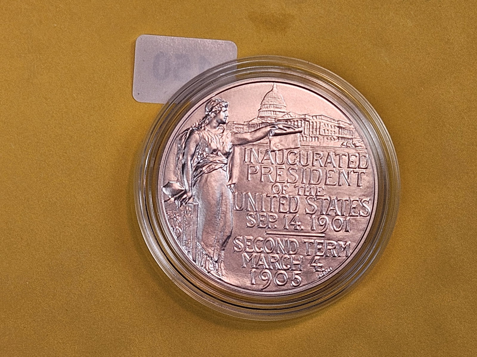 Theodore Roosevelt US SILVER Mint medal in original plastic capsule - 2