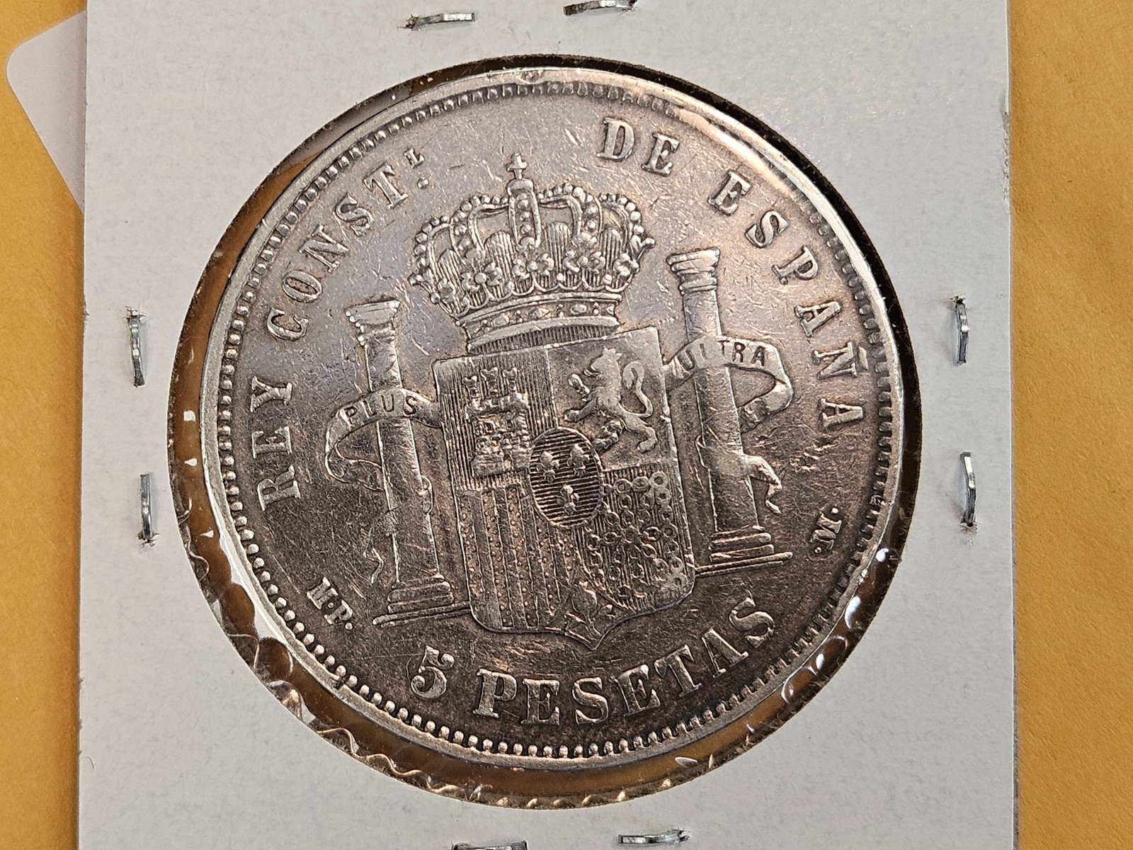1890 Spain silver 5 pesetas - 2