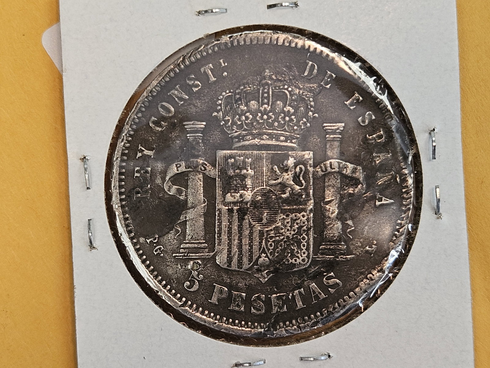 1893 Spain silver 5 pesetas - 2
