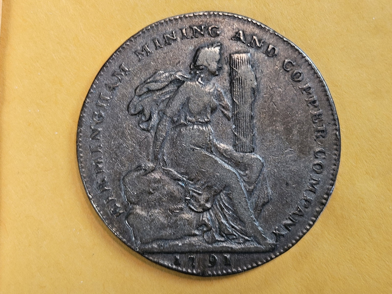 CONDER! 1791 Copper Half-Penny Conder Token - 3