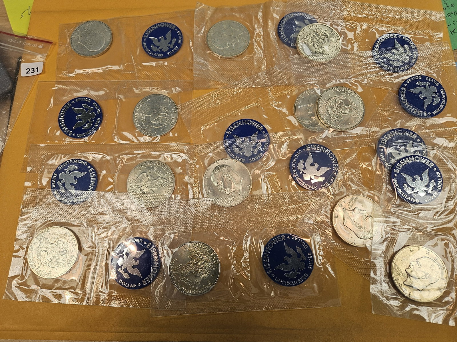 Twelve Brilliant Uncirculated Silver Eisenhower Dollars - 2