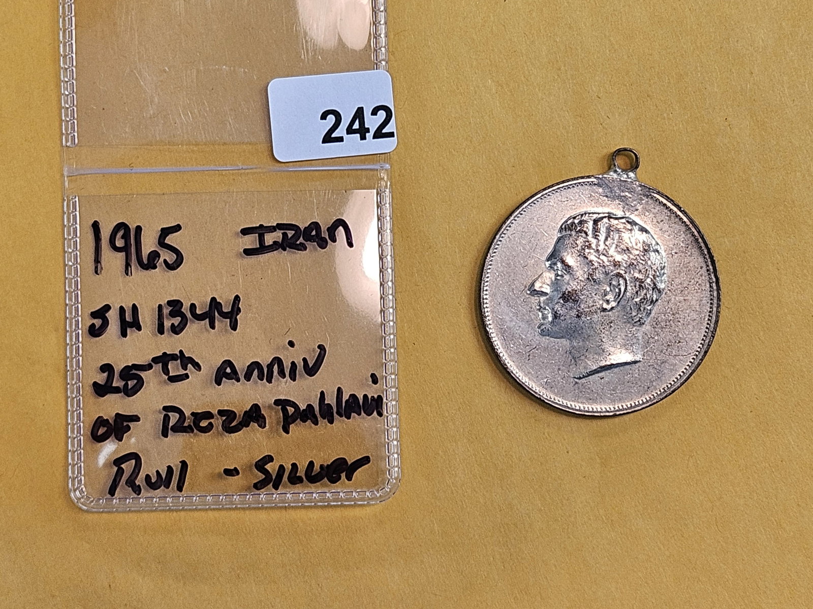 Cool 1965 Iran silver Anniversary Medal - 2