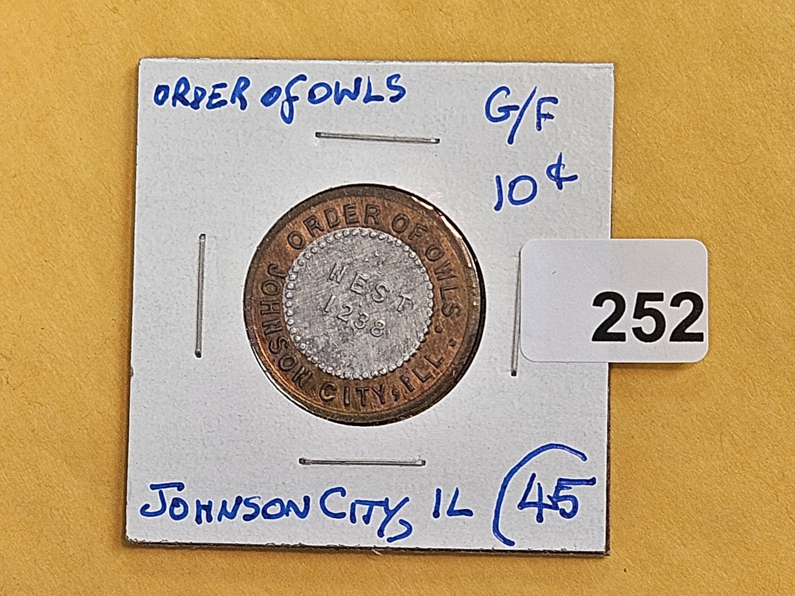 Cool Order of Owls Good-For Ten Cent Token - 2