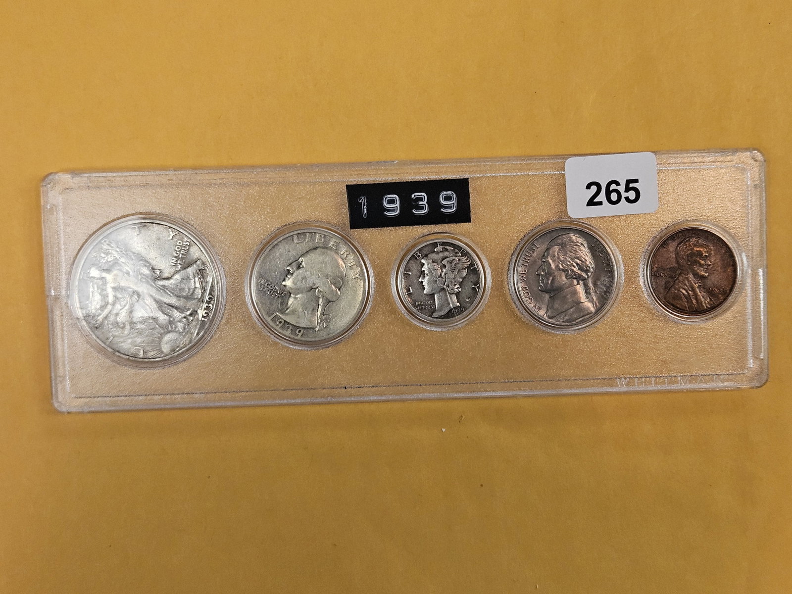 1939 Year US Coin set: In Whitman holder