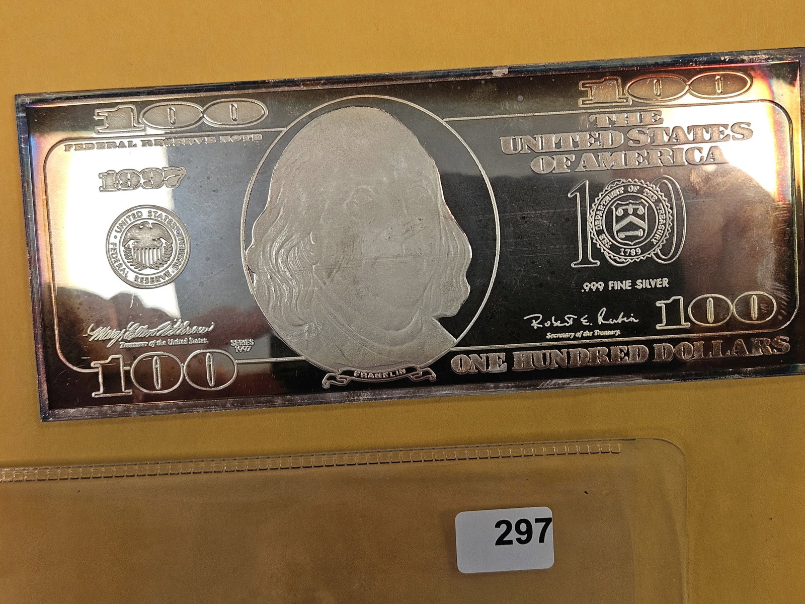 FOUR Troy ounce .999 fine silver art bar - 2