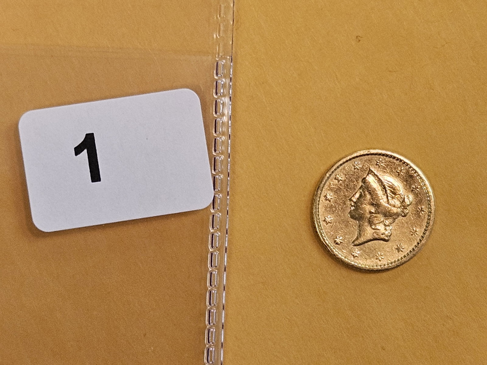 GOLD! Bright 1851 Gold Dollar - 2