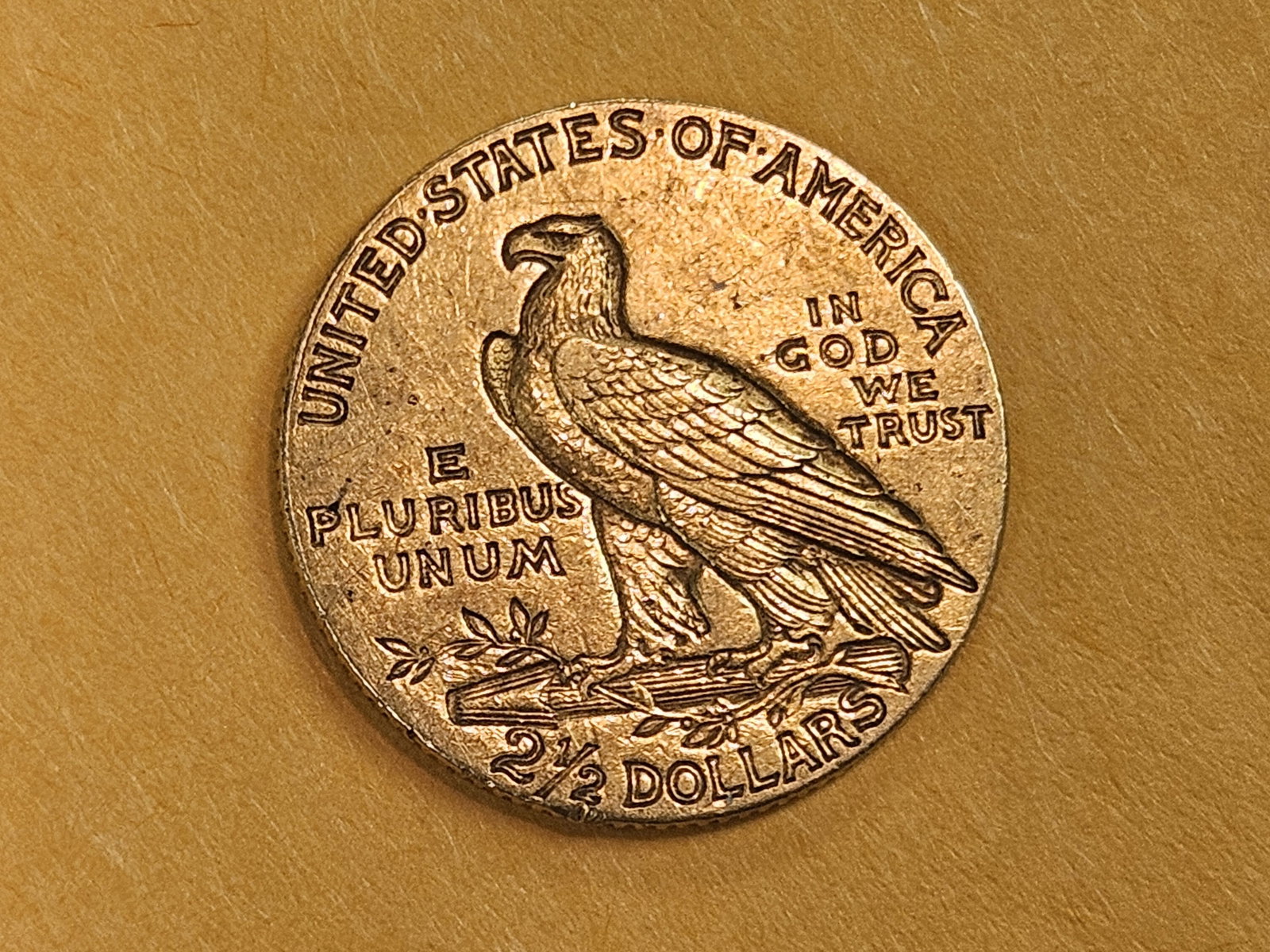 GOLD! Brilliant About Uncirculated 1911 Indian Head $2.5 Dollars - 4