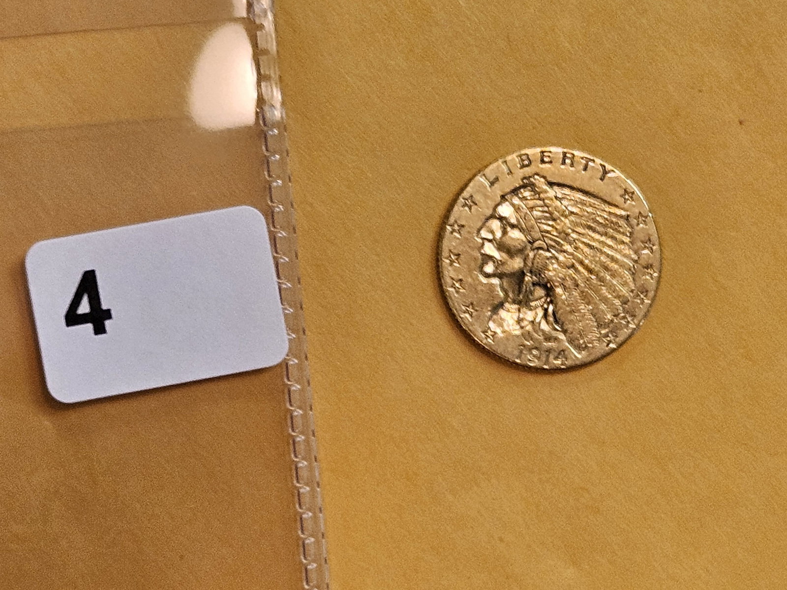 GOLD! Brilliant About Uncirculated 1914-D Indian Head $2.5 Dollars - 2
