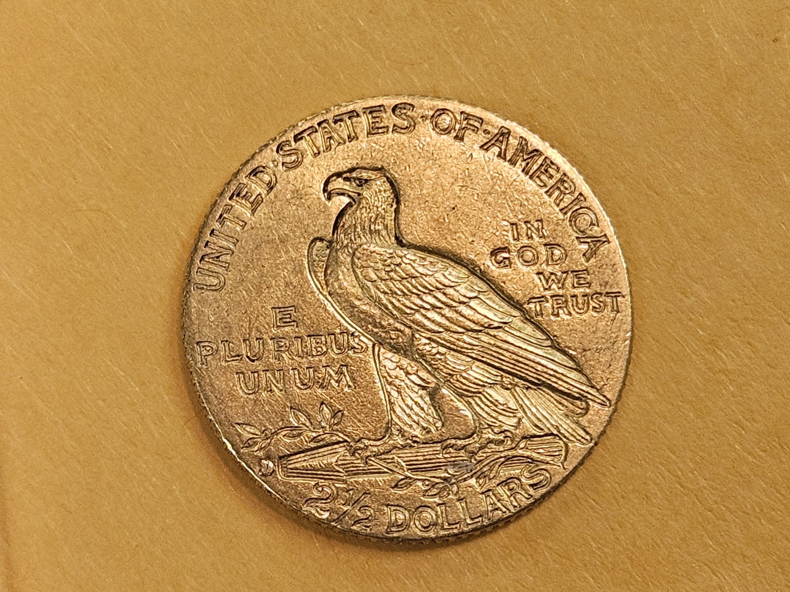 GOLD! Brilliant About Uncirculated 1914-D Indian Head $2.5 Dollars - 3