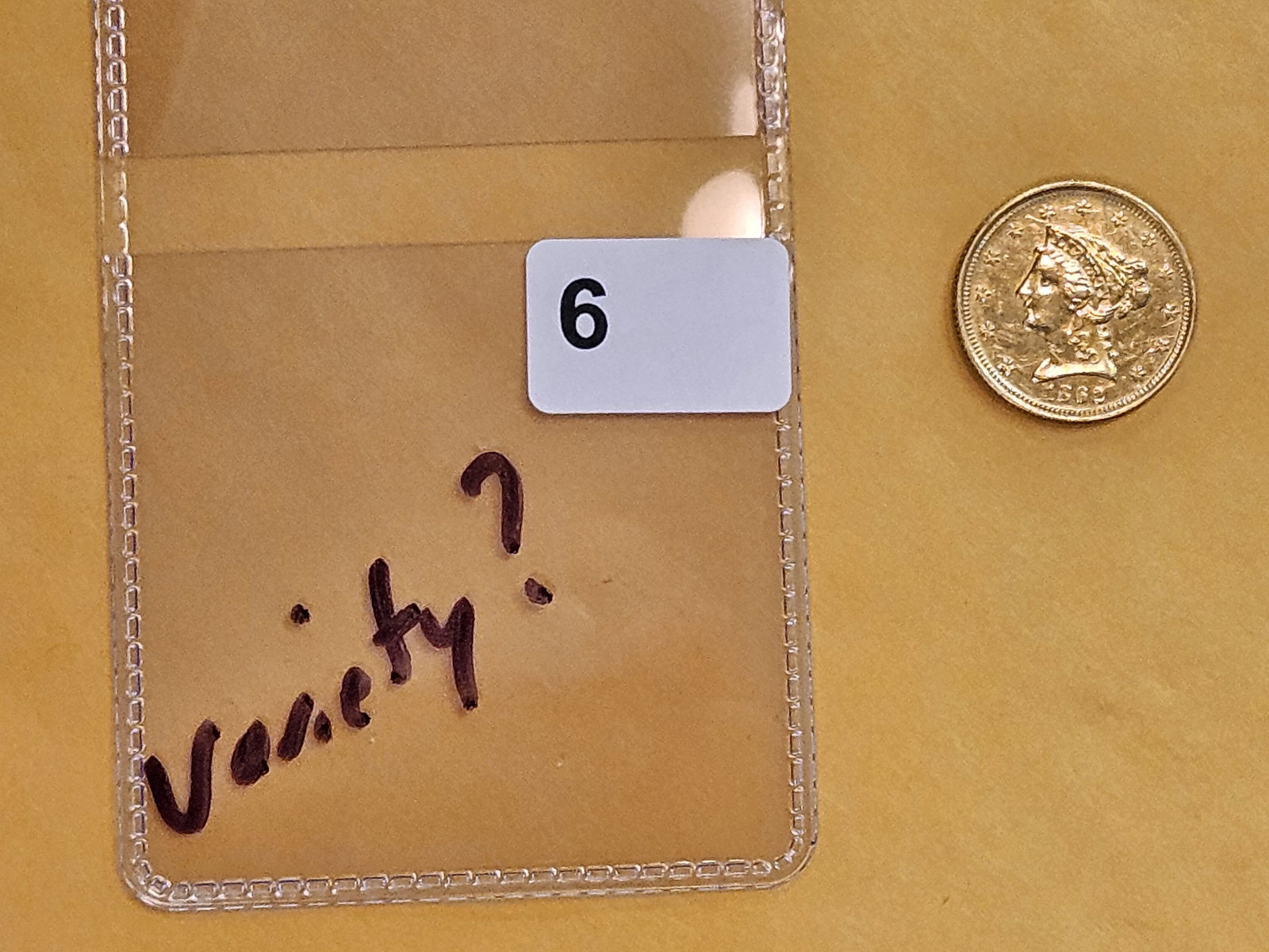 GOLD! 1862 Civil War Issue Liberty Head GOLD $2.5 Dollar Quarter Eagle - 2
