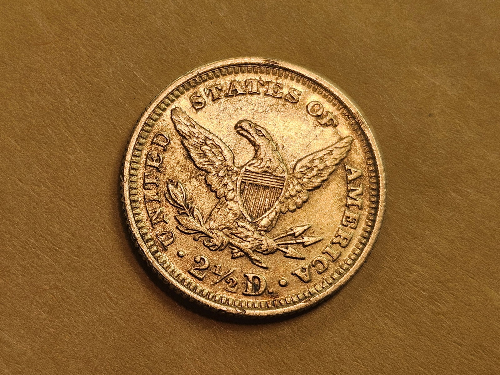 GOLD! 1862 Civil War Issue Liberty Head GOLD $2.5 Dollar Quarter Eagle - 6