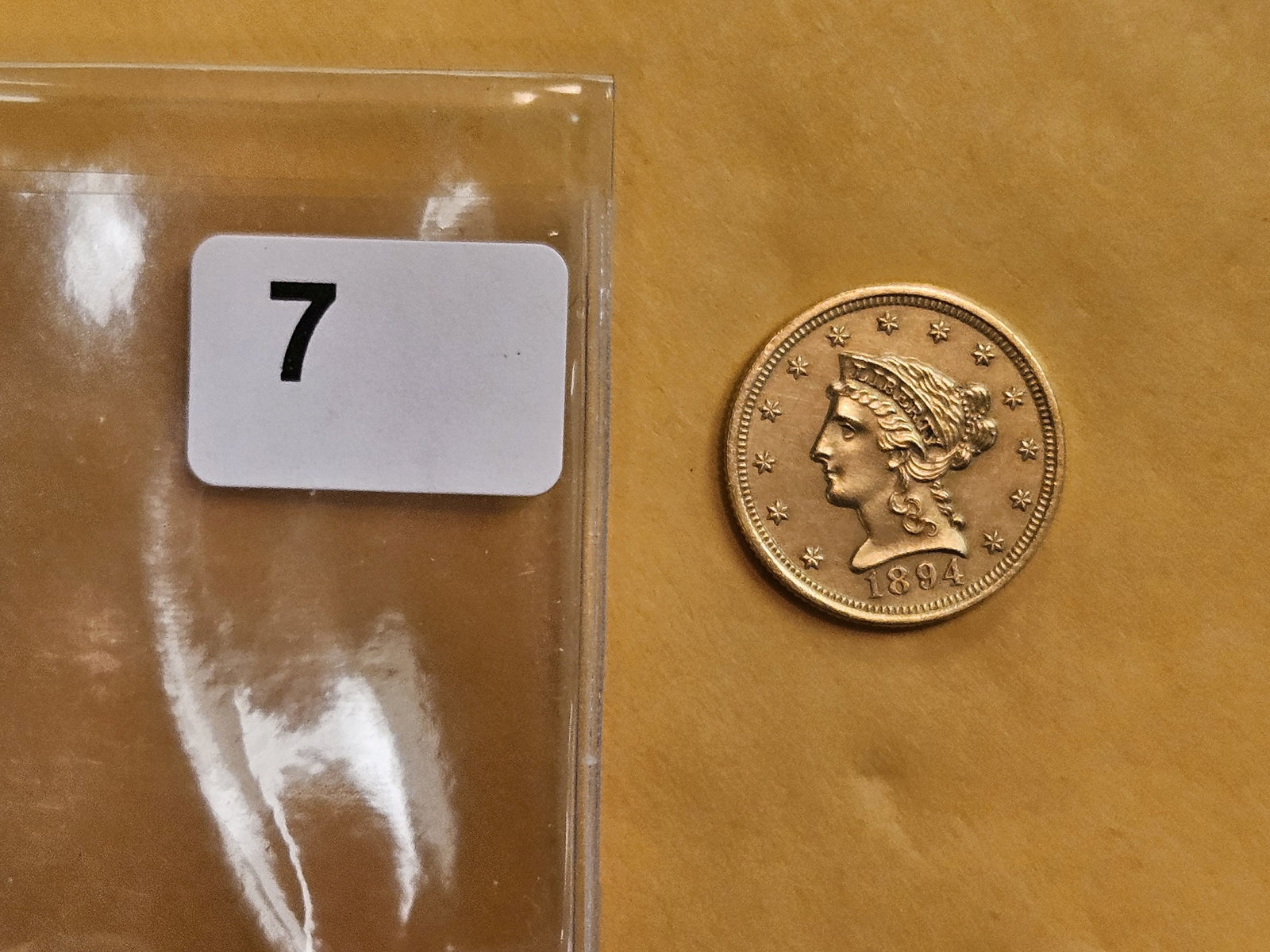 GOLD! AU-UNC Gold 1894 Liberty Head $2.5 Dollar Quarter Eagle - 2
