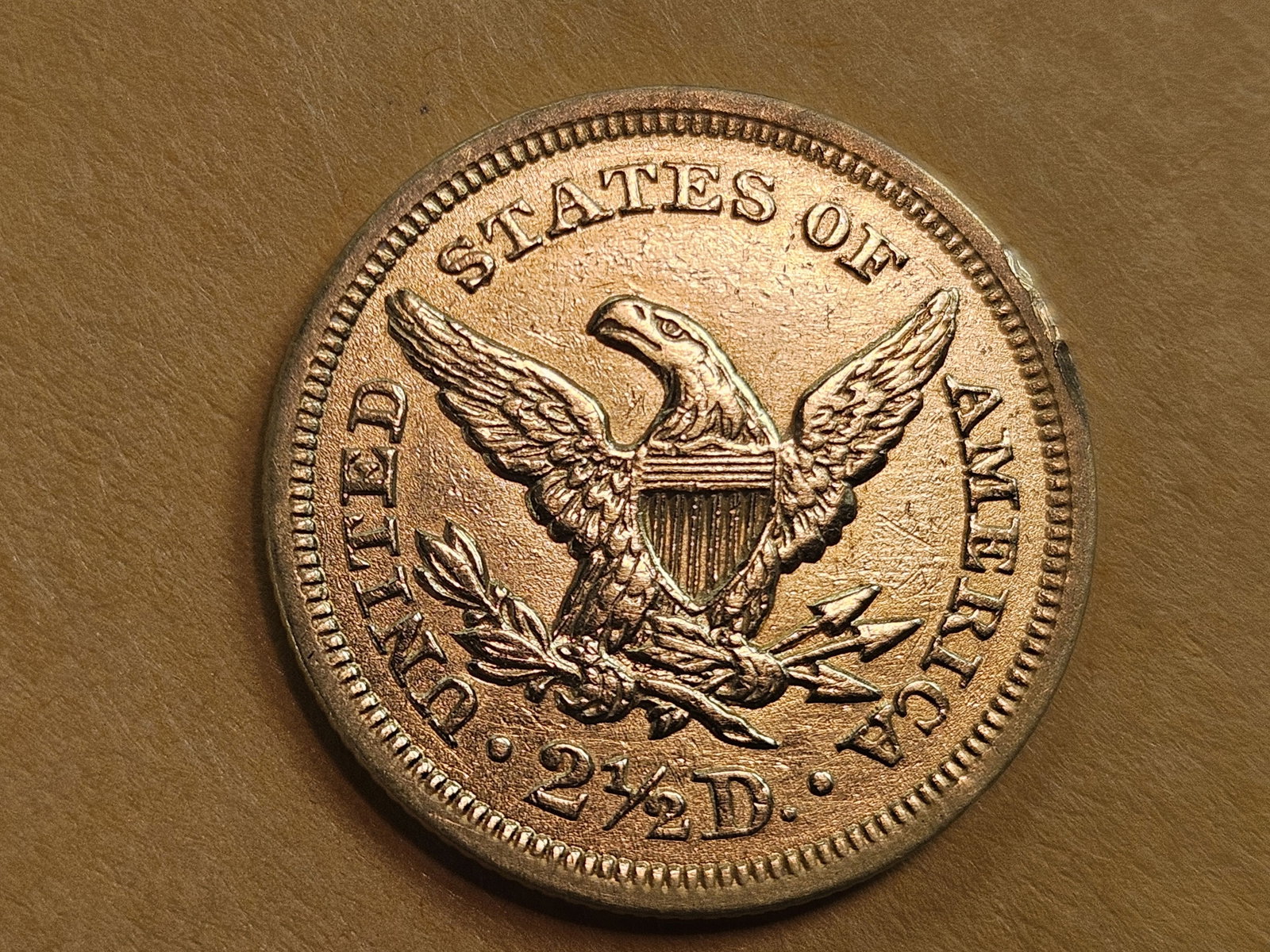 GOLD! Bright 1851 Gold Liberty Head $2.5 Dollar Quarter Eagle - 3