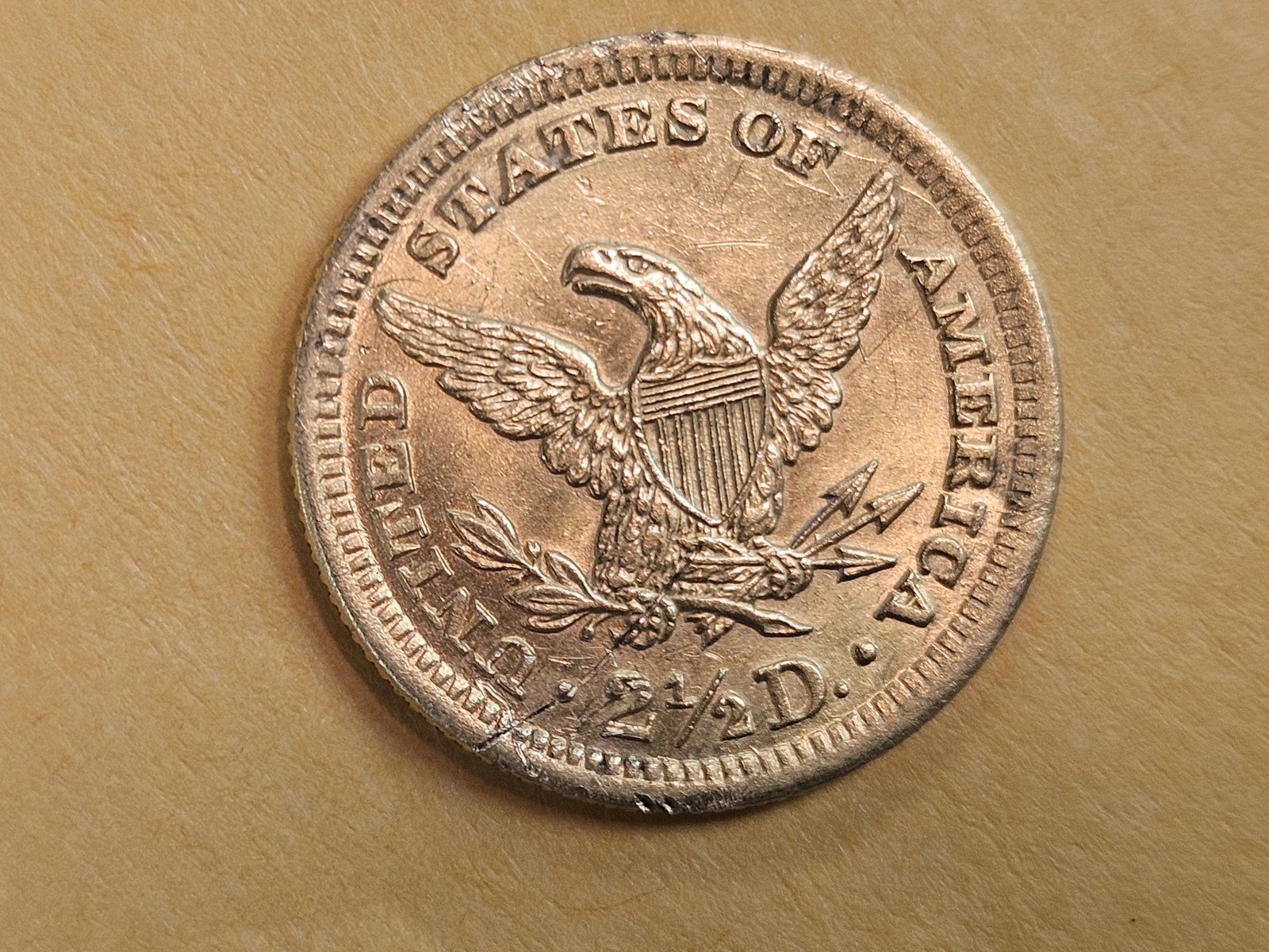 GOLD! Brilliant About Uncirculated 1898 Gold Liberty Head $2.5 Dollar Quarter Eagle - 5