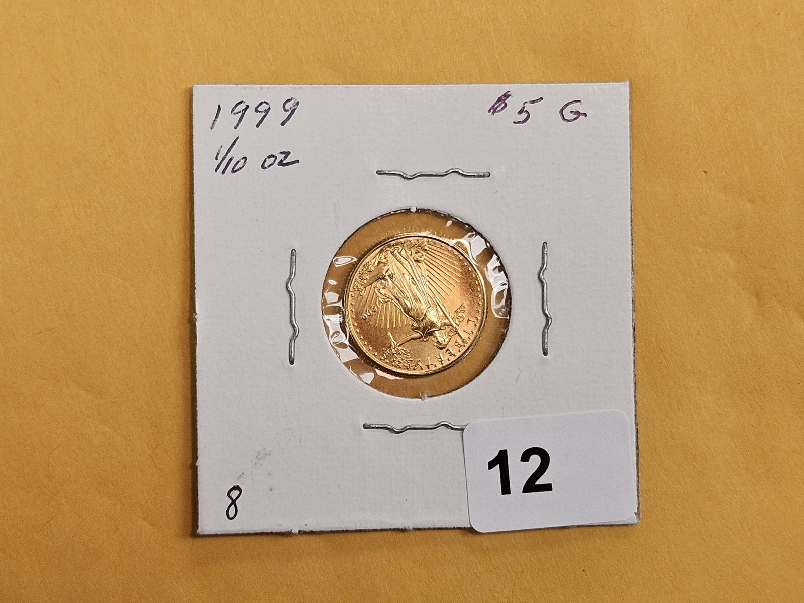GOLD! GEM Brilliant Uncirculated 1999 American Silver Eagle Five Dollars - 2
