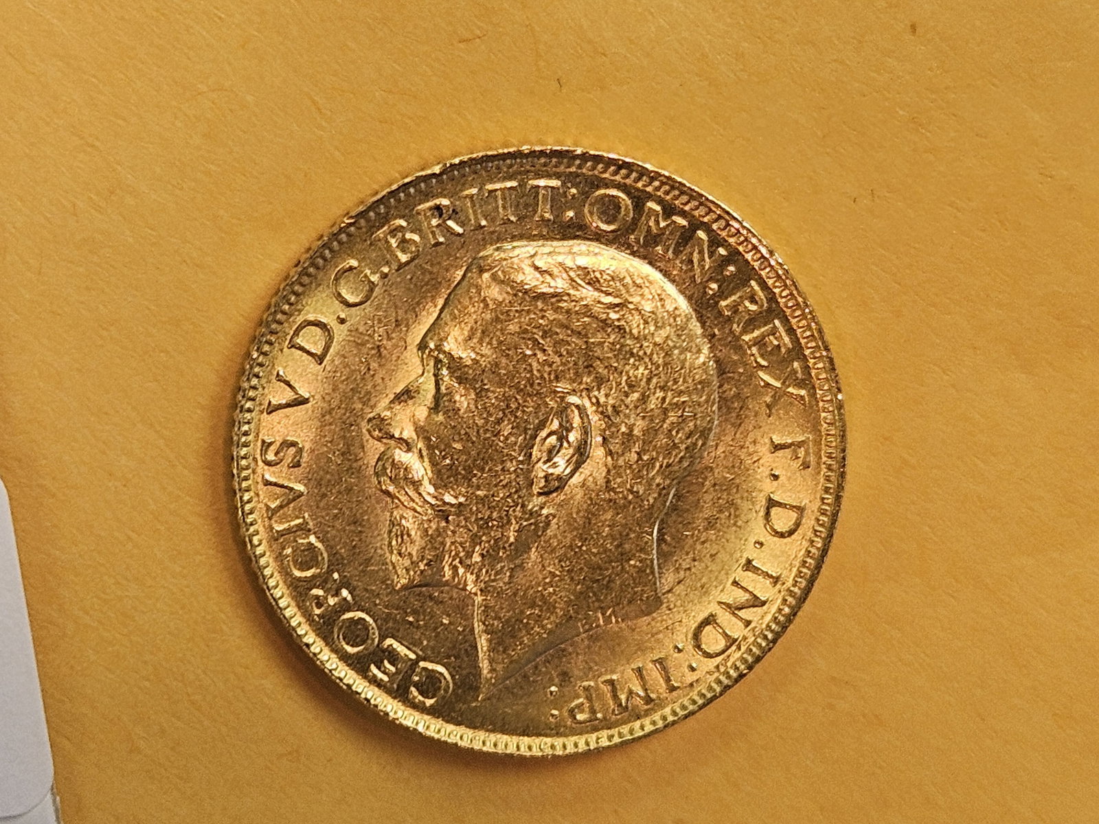 GOLD! Very Choice Brilliant Uncirculated 1918-D GOLD Canada Sovereign - 7