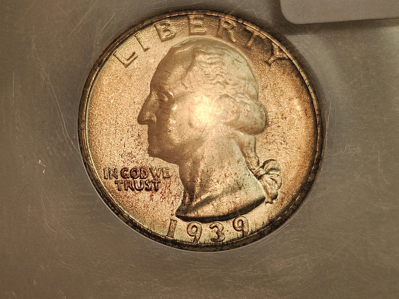 GEM! PCI 1939 Washington Quarter in Mint State 65 - 3