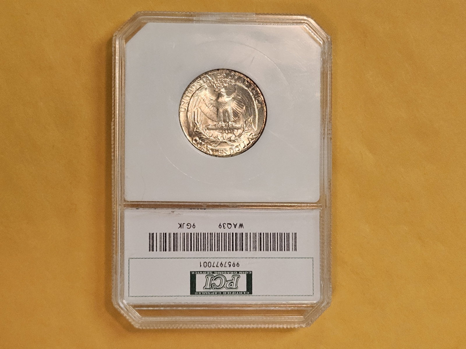 GEM! PCI 1939 Washington Quarter in Mint State 65 - 4