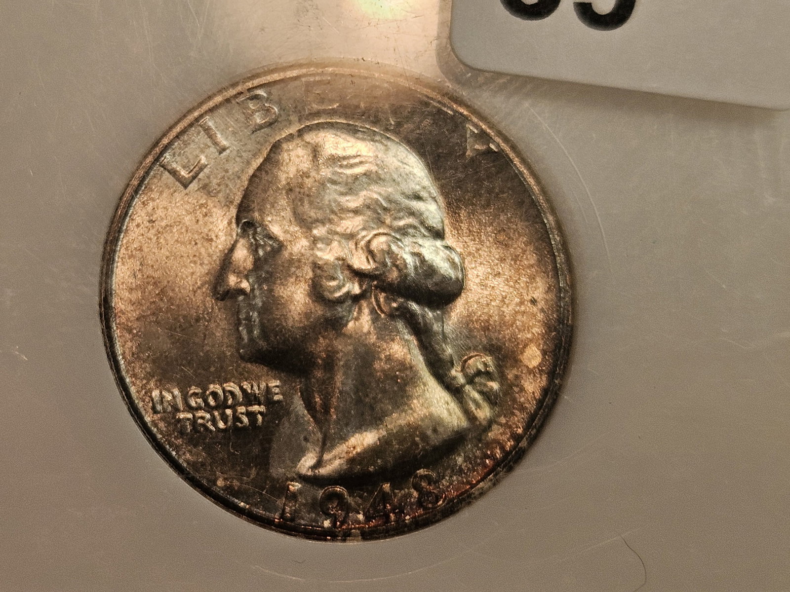 GEM! PCG 1948-S Washington Quarter in Mint State 65 - 4