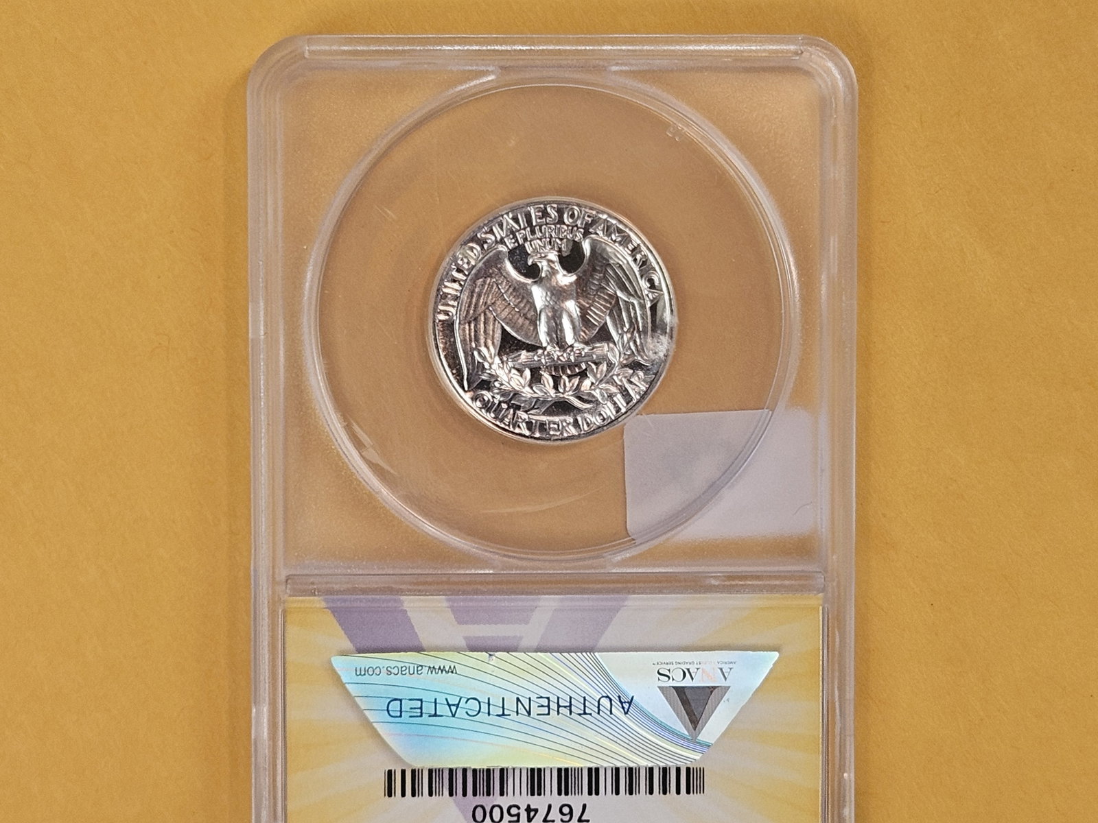 ANACS 1962 Silver Washington Quarter in Proof 65 - 3