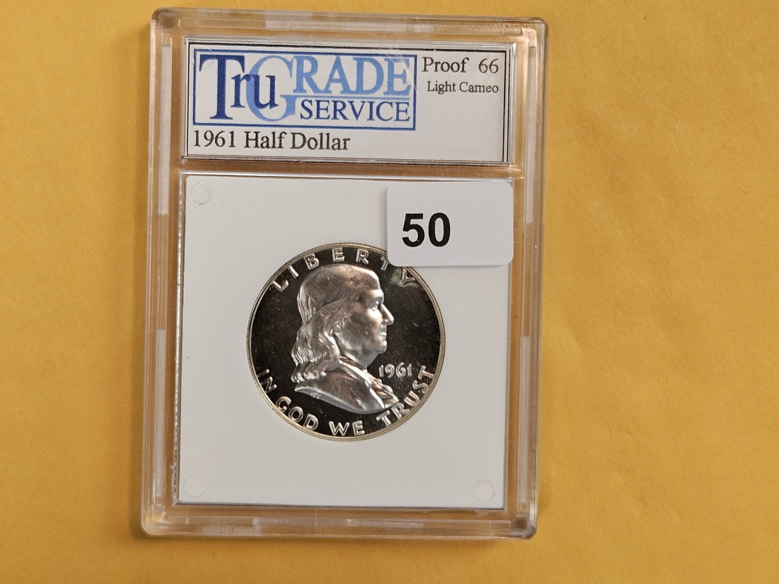 TruGrade 1961 Franklin Half Dollar in Proof 66 - 2