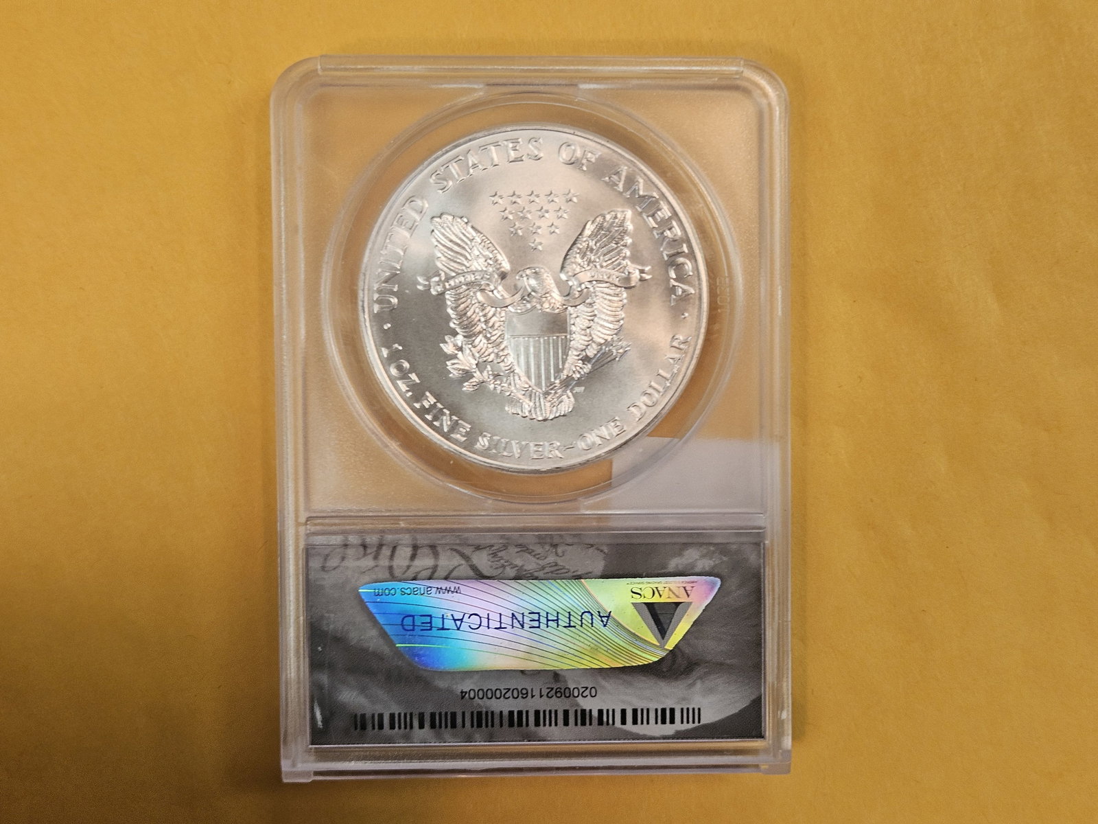ANACS 2001 American Silver Eagle in Mint State 69 - 2