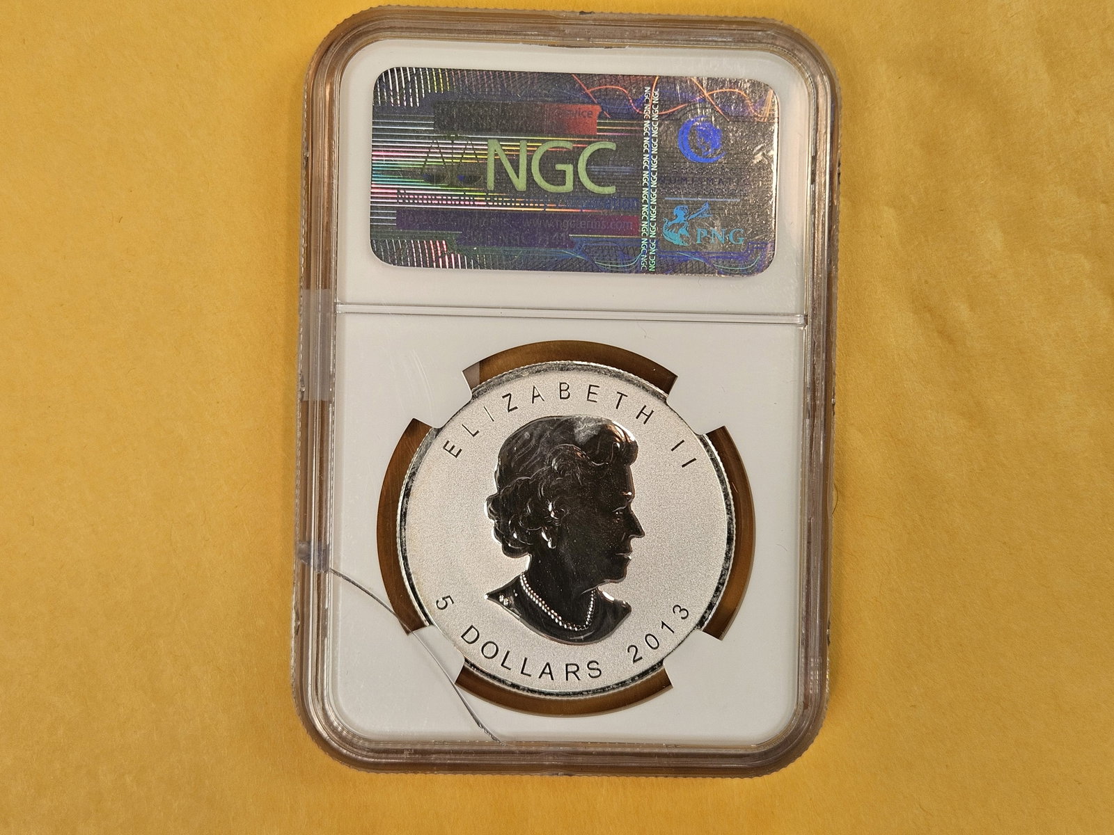NGC 2013 Canada Silver Five Dollars in Specimen 69 - 2