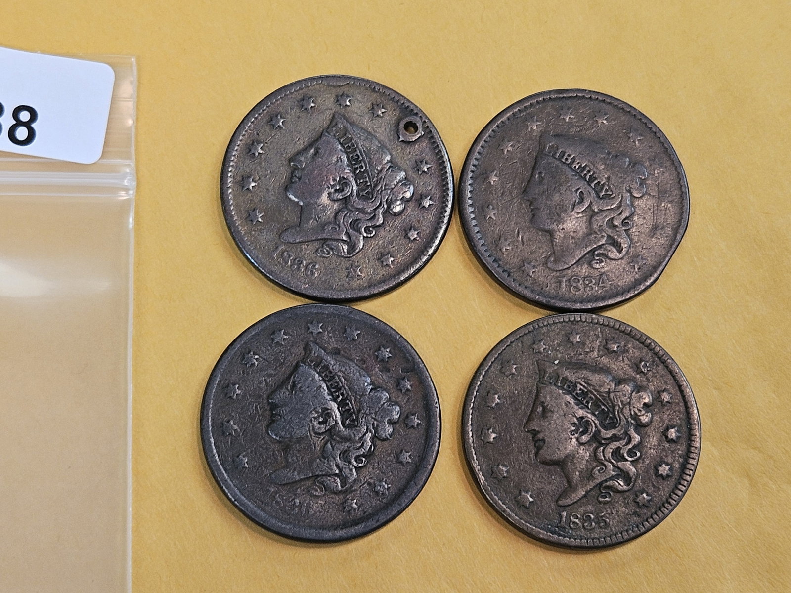 Four Large Cents - 2