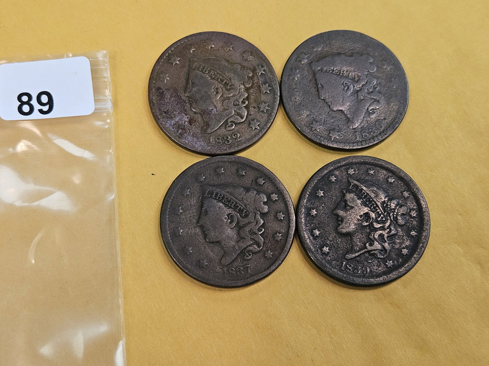 Four Large Cents - 2