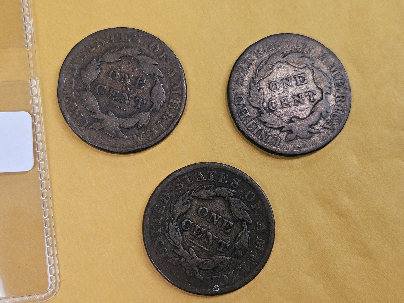 Three Coronet Head Large Cents - 3