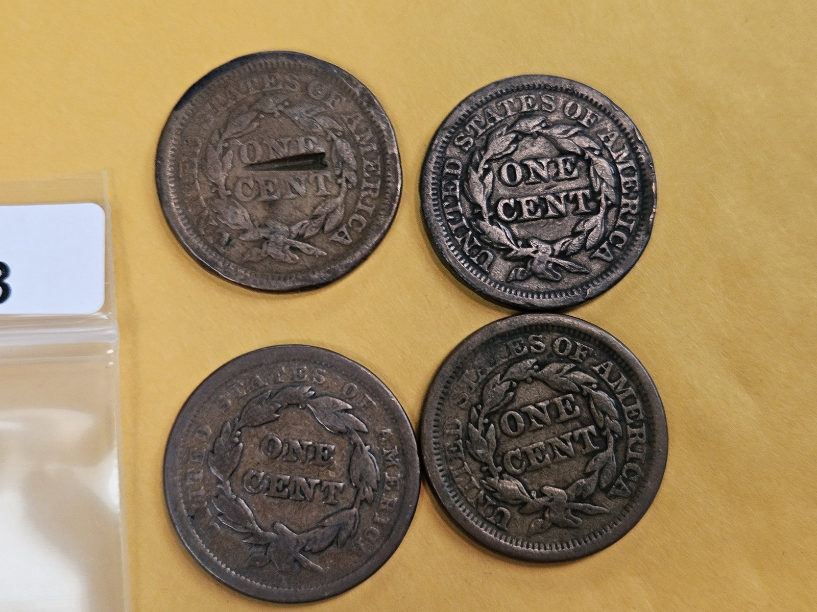 Four Braided Hair Large Cents - 3