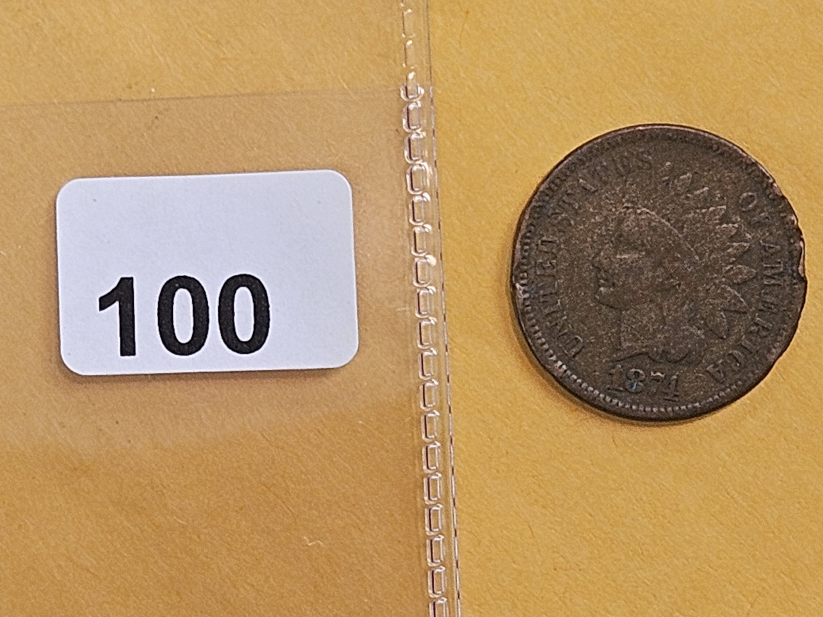 * Semi-key 1871 Indian Cent - 2