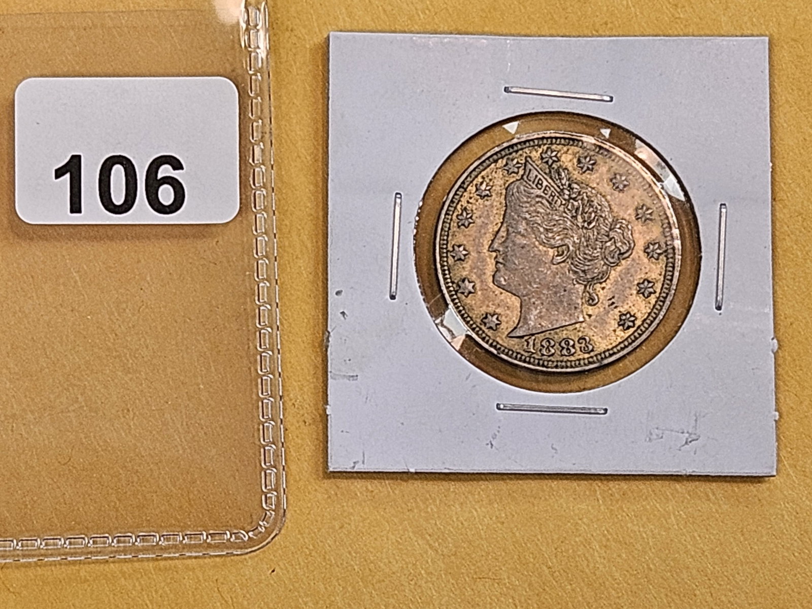 1883 No Cents Liberty "V" Nickel - 2