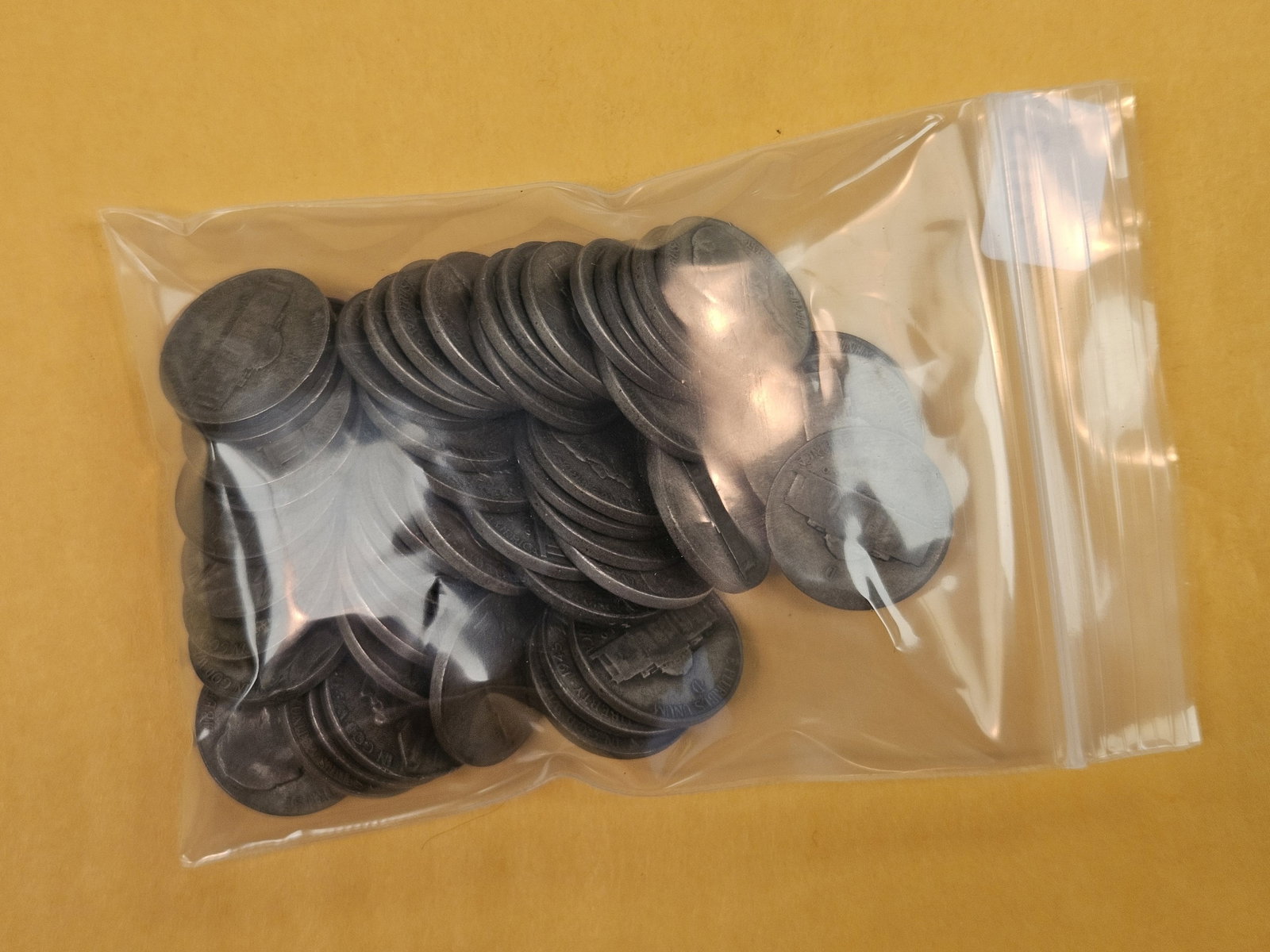 Fifty silver Wartime Jefferson Nickels - 2