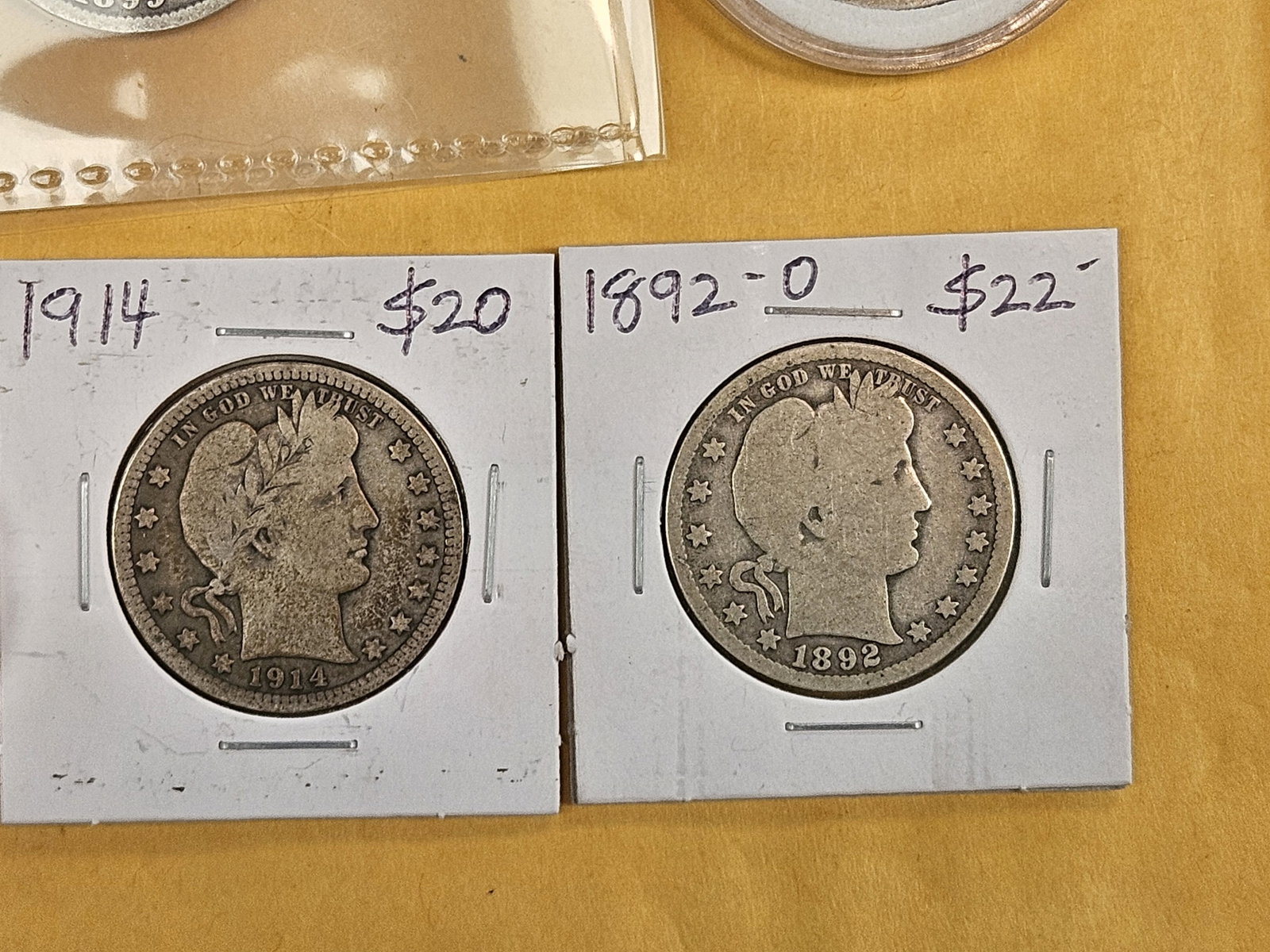 Seven mixed silver quarters - 5