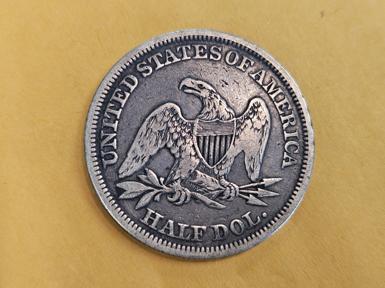 1859 Seated Liberty silver Half Dollar in Very Fine plus - 5