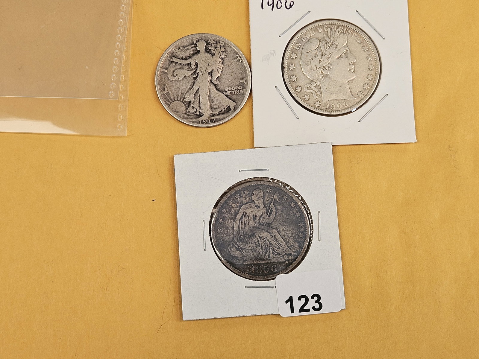 Three mixed silver half dollars - 2