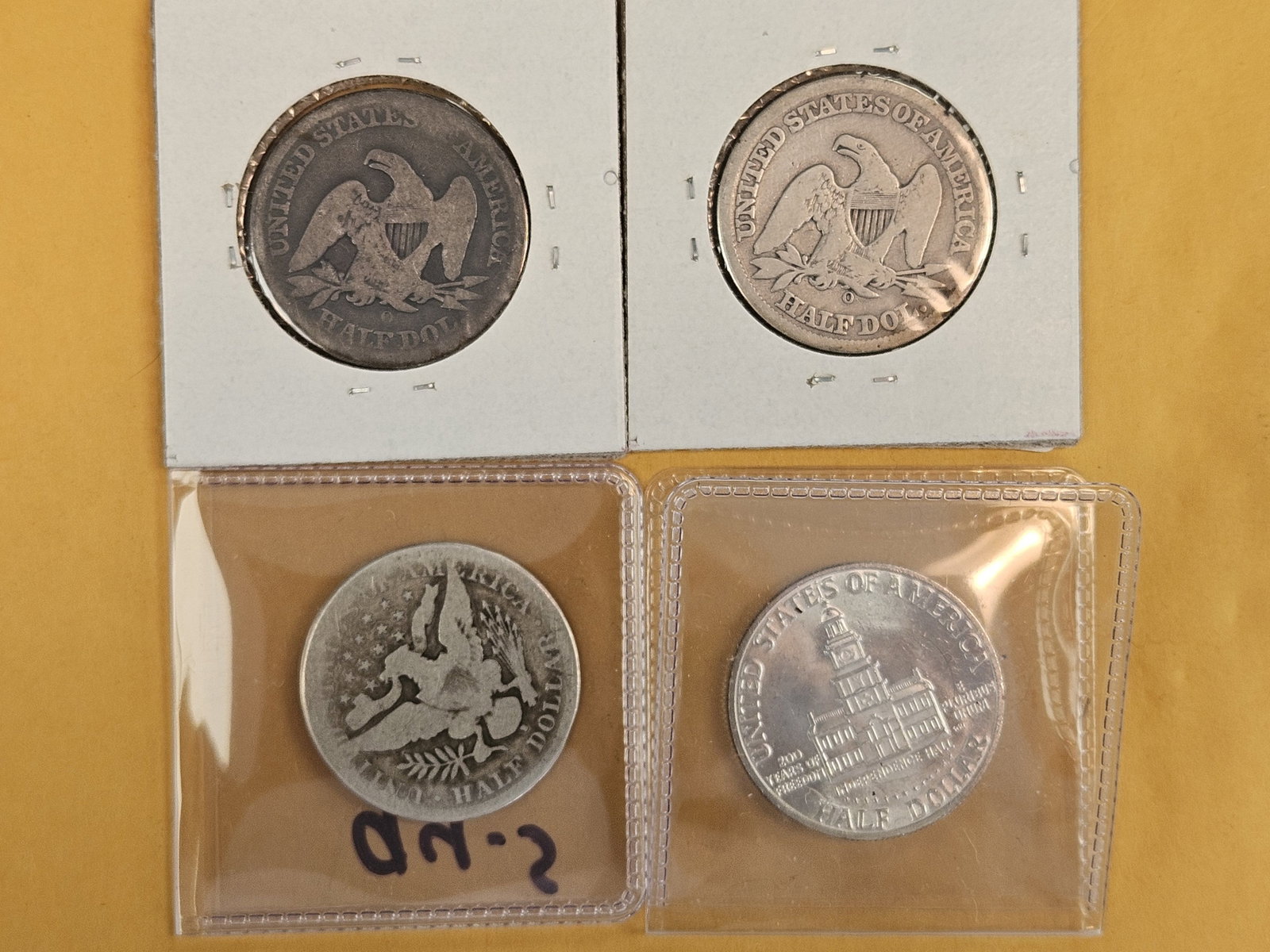 Four mixed silver Half Dollars - 4