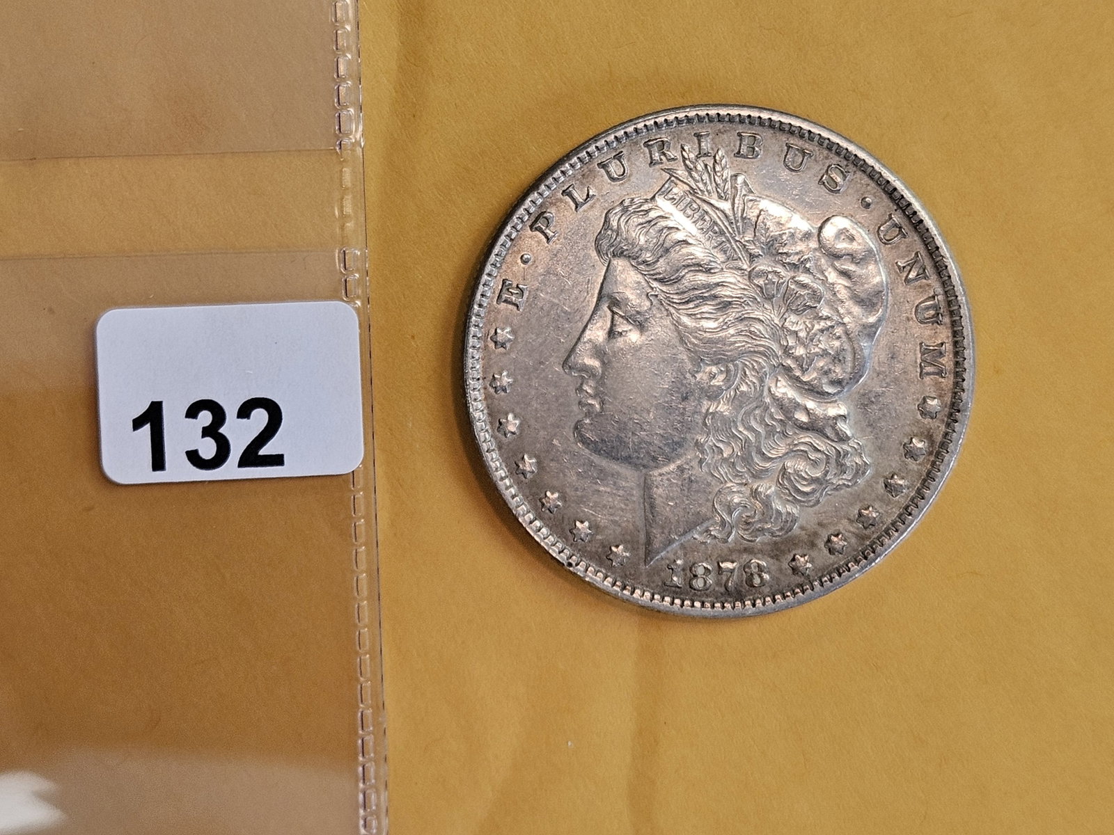 1878 Morgan Silver Dollar in About Uncirculated - 2