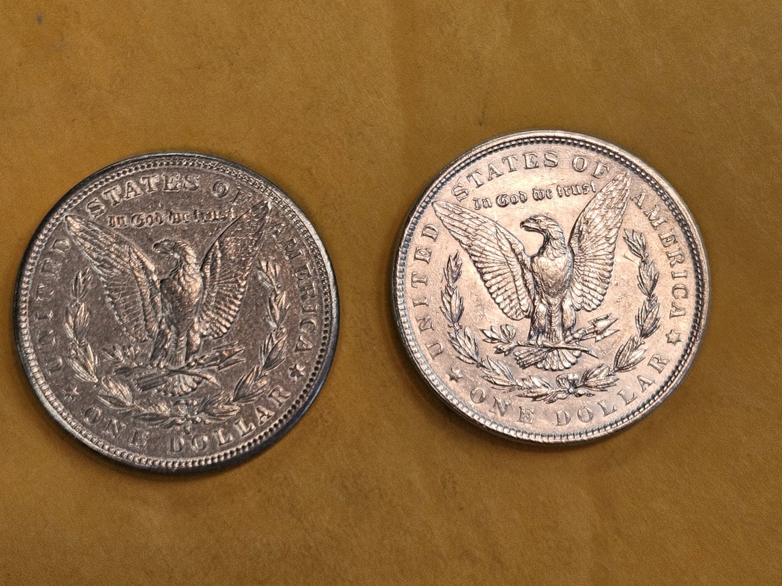 Two About Uncirculated Morgan Silver Dollars - 3