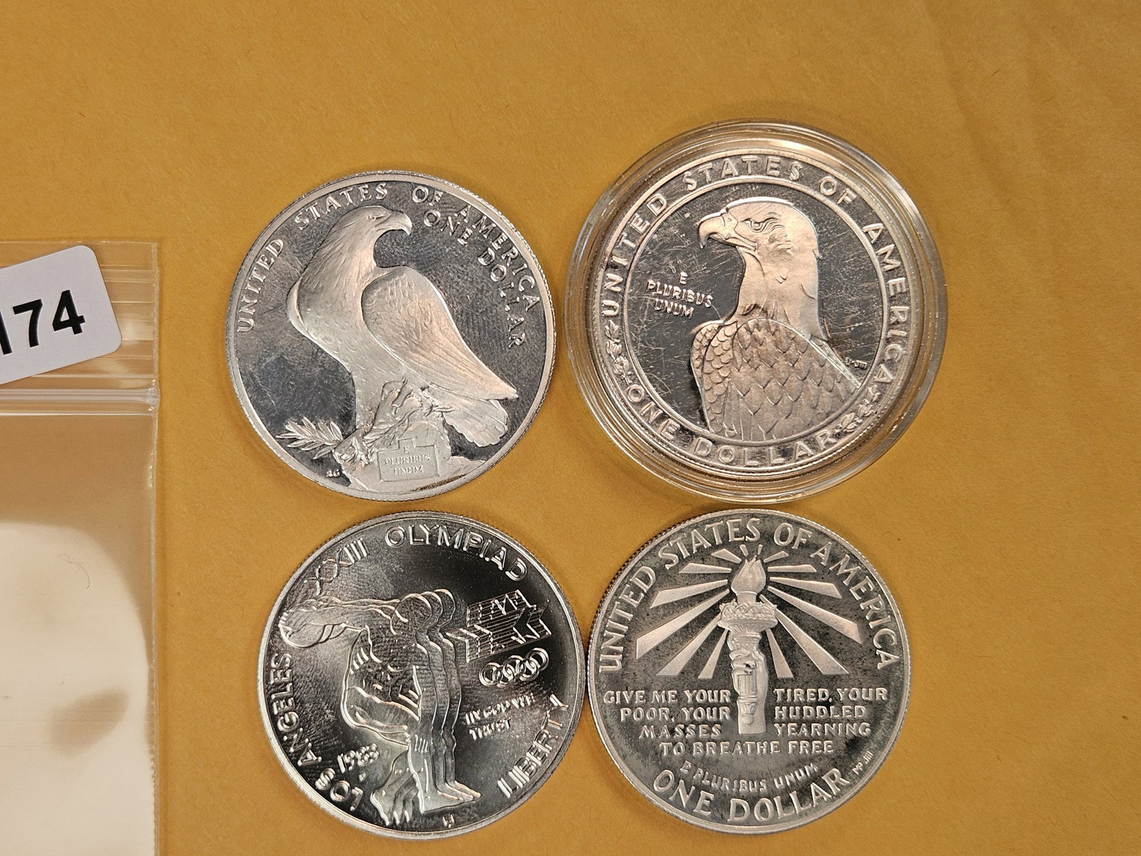 Four mixed Commemorative Silver US Dollars - 2