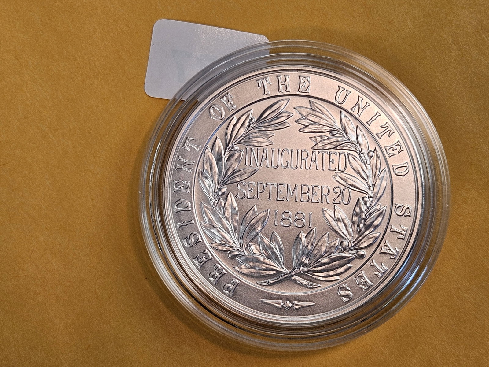 Chester A Arthur SILVER Mint Medal in original capsule - 2