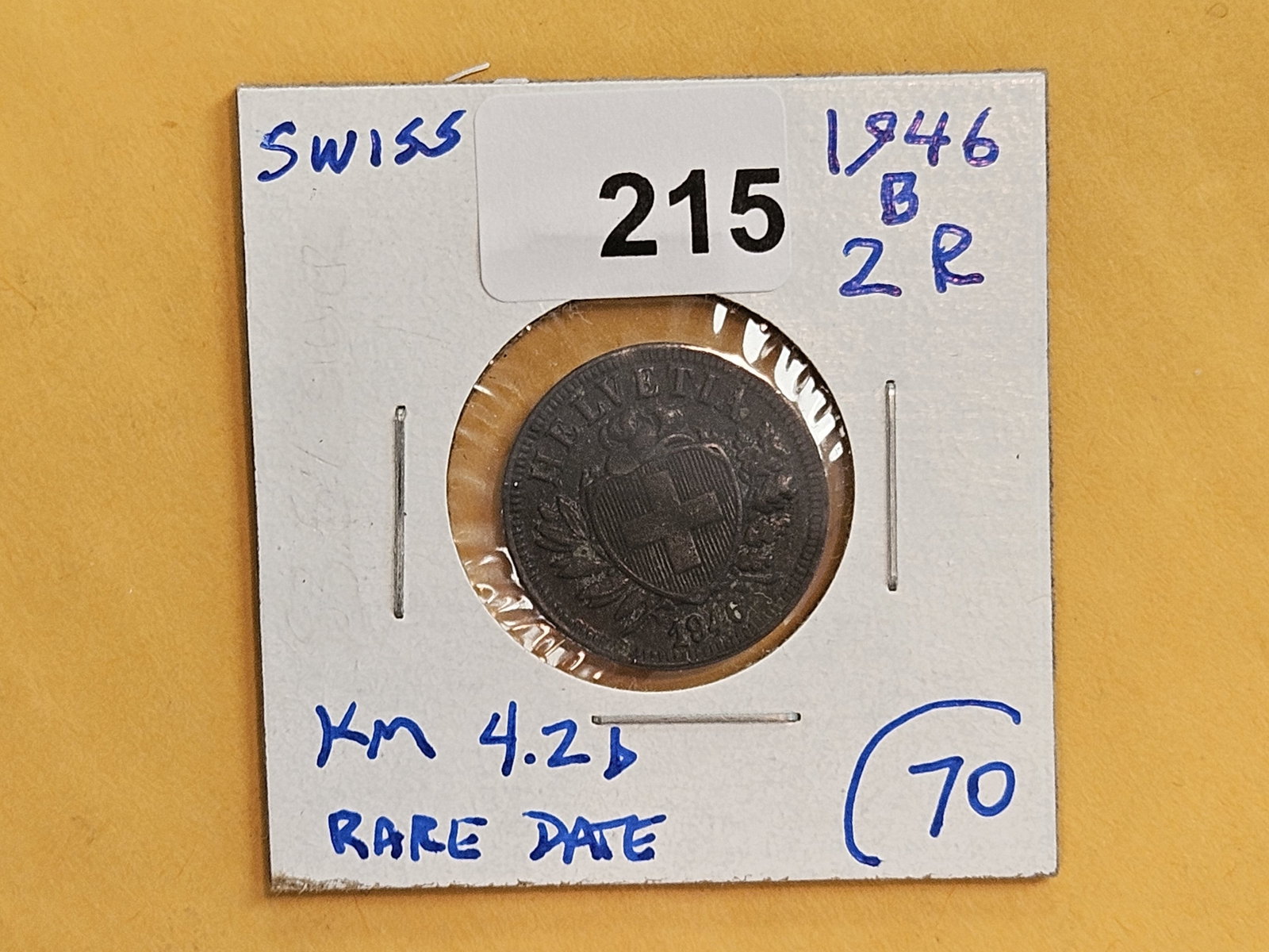 Key Date 1946-B Switzerland 2 rappen - 2