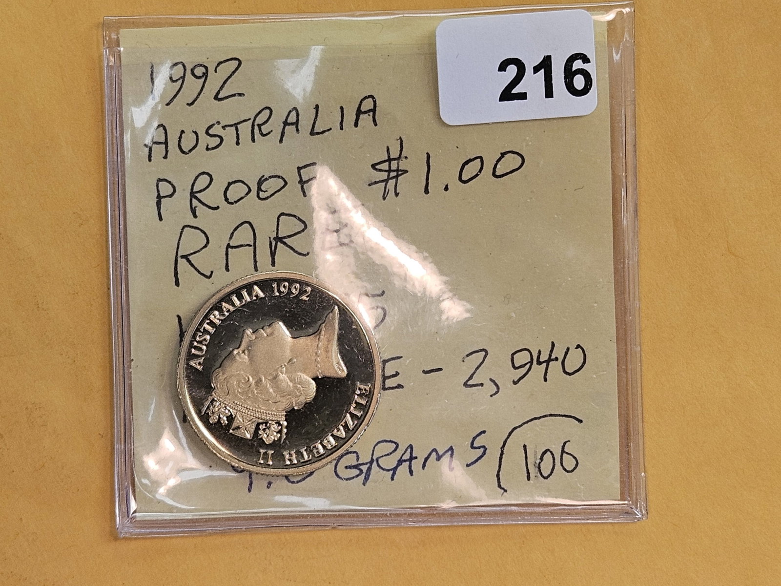 * RARE * GEM Proof Deep Cameo 1992 Australia Dollar - 2