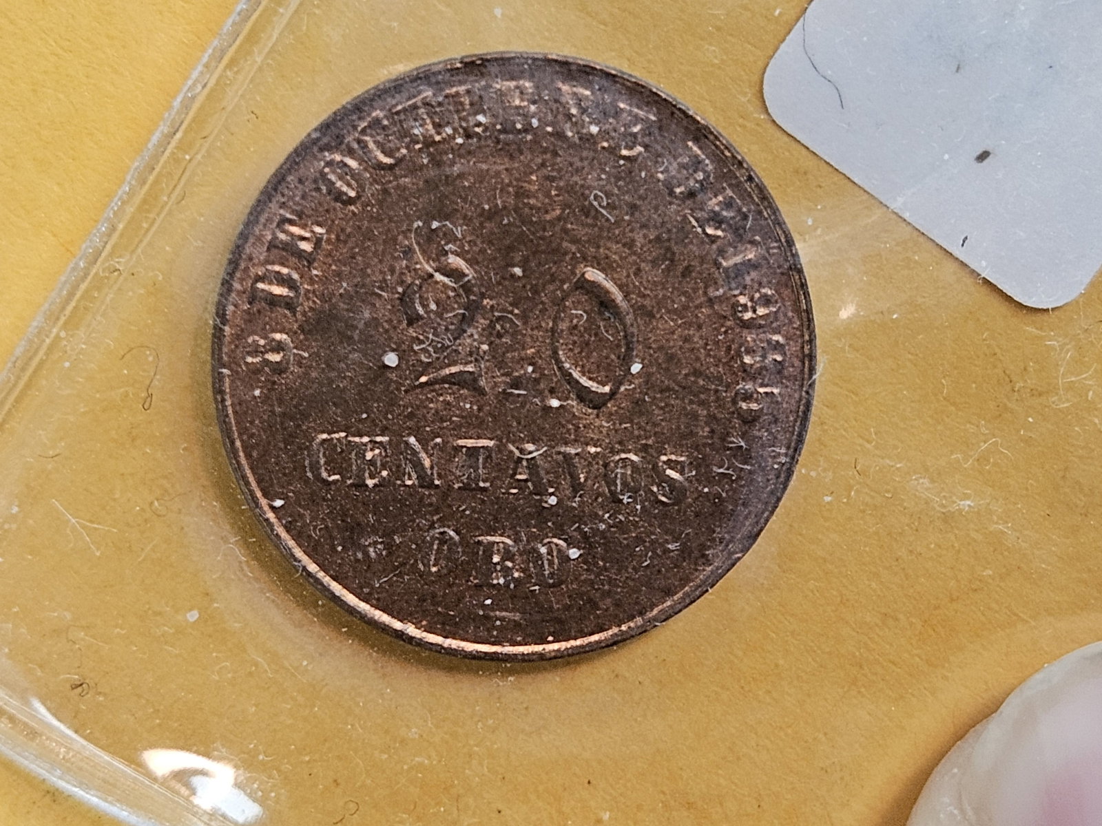 Brilliant Uncirculated Red 1935 Peru 20 centavos - 6