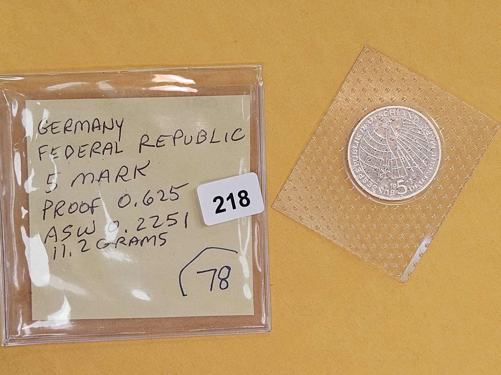 GEM Proof 1973 Germany silver 5 marks - 2