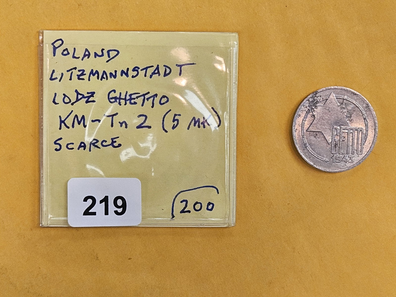 * Scarce Poland Litzmannstadt Lodz Ghetto 5 mark coin - 2